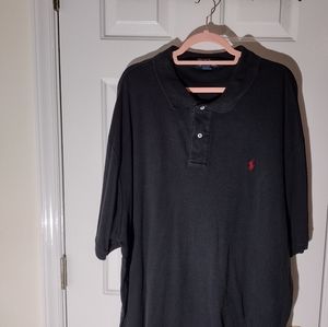 Men's Polo by Ralph Lauren Short Sleeved Polo Shirt Size 2 XB Black/Red